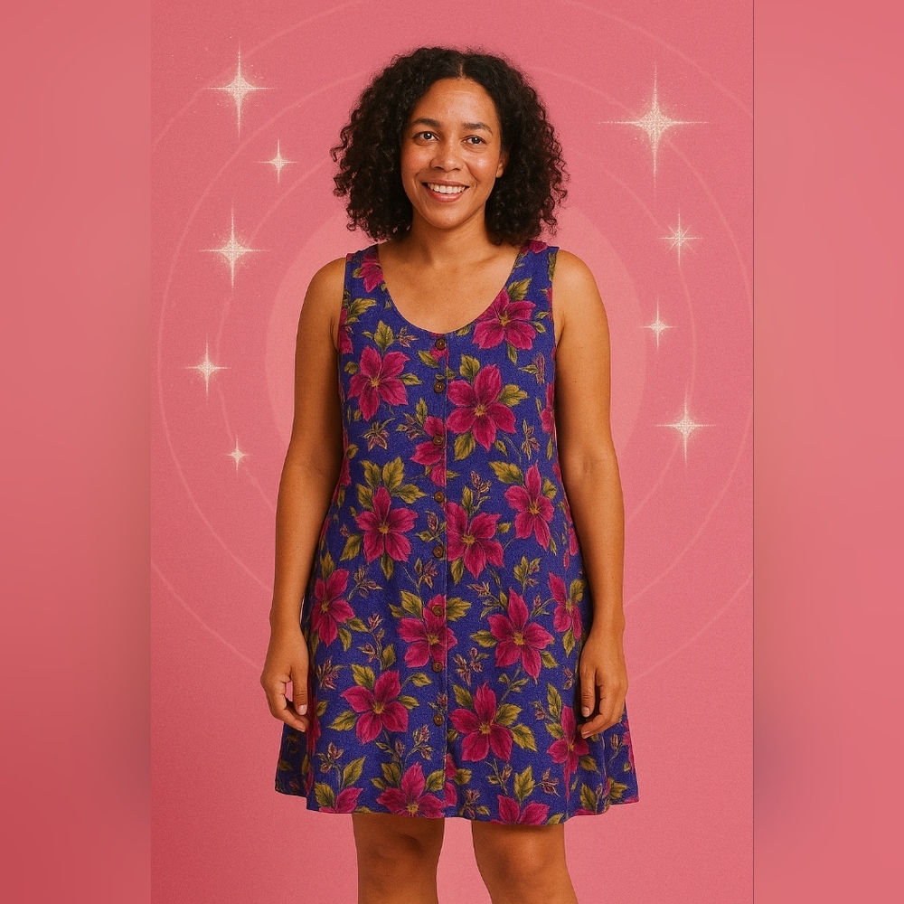 Vintage Purple Mary My Luv Resort Dress Size 7